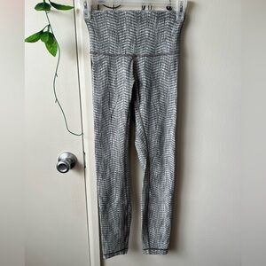 Lululemon Wunder Under Leggings Jacquard Battleship Silverspoon